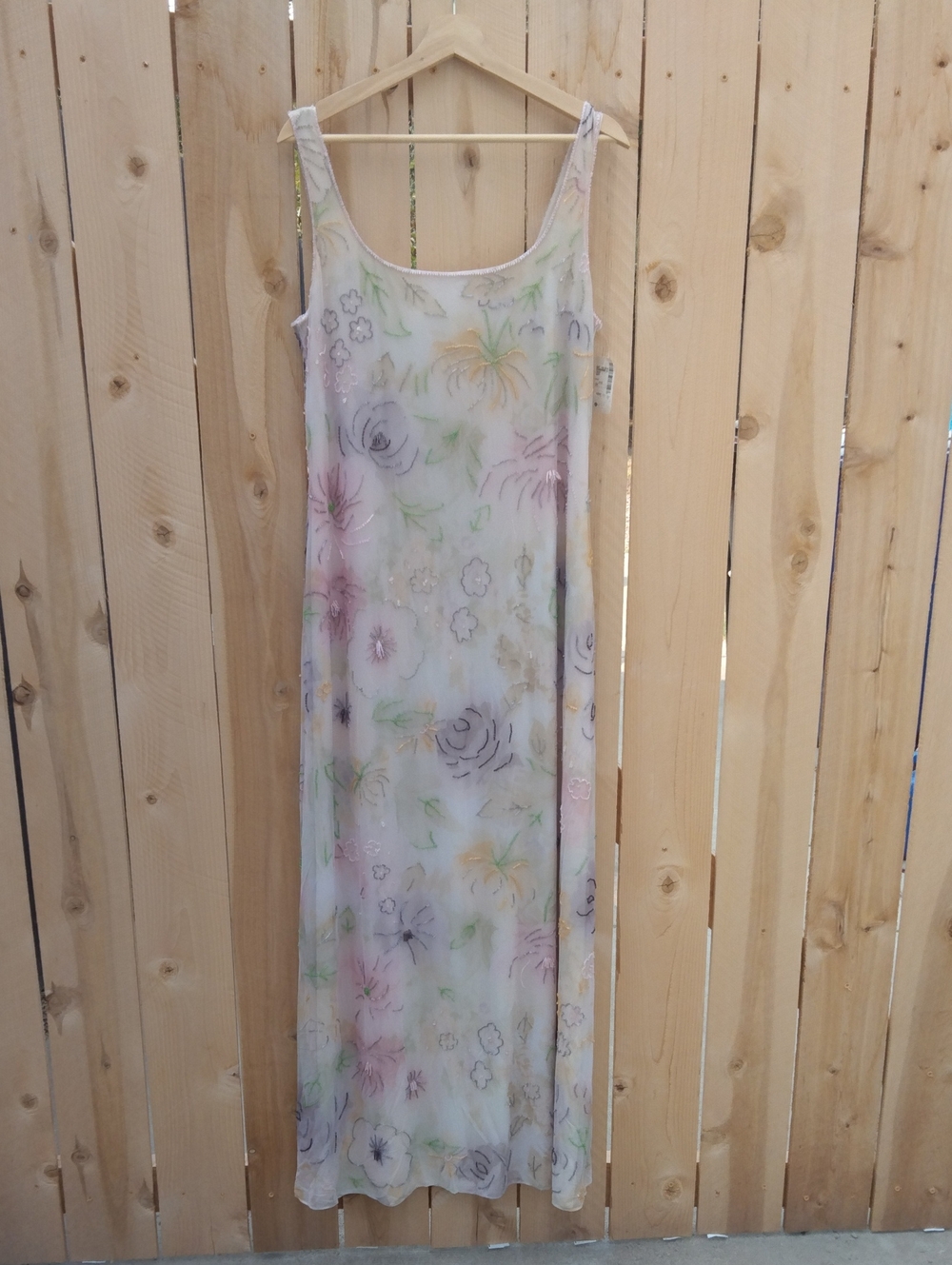Rickie Freeman for T.J. Nites NWT Vintage Beaded Maxi Dress Sz 14 Evening Gown